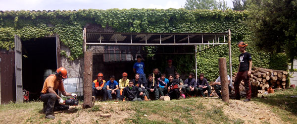 Pràctiques al bosc amb els alumnes de 2n de GS Gestió Forestal i del Medi Natural